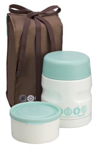 ピーコック ステンレス製 フードジャー 【菜入れ・ポーチ付き】 パステルグリーン LKF-320(GP),幼稚園,お弁当箱,