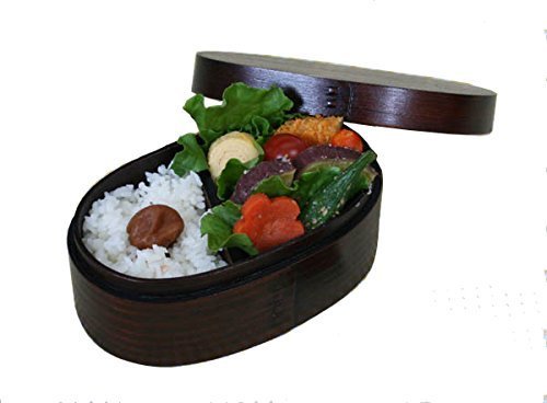 藤代工芸 曲げわっぱ 合口小判弁当箱（小）うるし塗 日本国内仕上げ 001-690,幼稚園,お弁当箱,