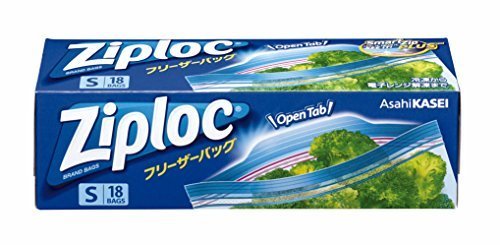 ジップロック フリーザーバッグ Sサイズ 18枚入 ジッパー付き保存袋 冷凍・解凍用 (縦12.7cm×横17.7cm),離乳食,りんご,