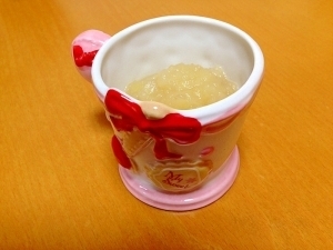 離乳食に林檎ジャム:*･'(*ﾟ▽ﾟ*)'･*:.,離乳食,りんご,