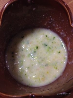 離乳食初期 ブロッコリーとりんごの１０倍粥,離乳食,りんご,