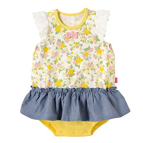 ミキハウス ホットビスケッツ (MIKIHOUSE HOT BISCUITS) ブルマ付ワンピース 72-1901-974 70cm 黄,出産祝い,ベビー服,女の子