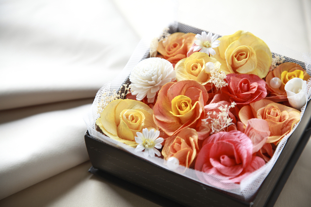 ボックスフラワー,出産祝い,花,