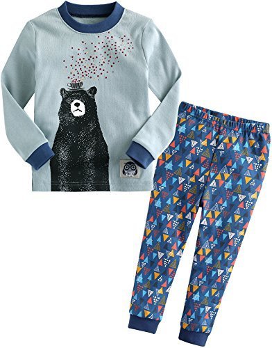 [Vaenait Baby]キッズ子供ベビー服綿100％ルームウェア長袖パジャマ寝間着上下セット Dream Bear L,キッズパジャマ,男の子,おすすめ
