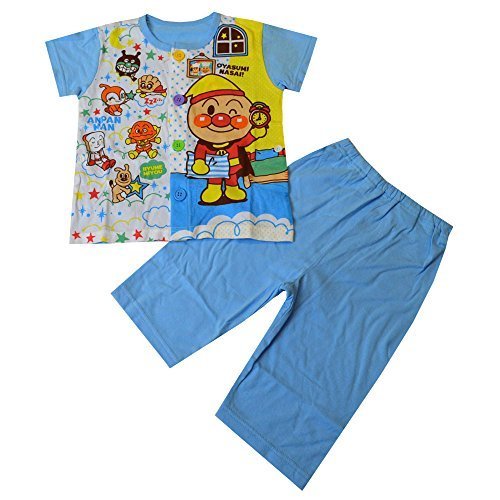 ベビー パジャマ 男の子 女の子 キッズ アンパンマン 半袖パジャマ 7分丈 パンツ 2015年 夏物 ANPANMAN (サックス 80cm) aa2151-s-80,キッズパジャマ,男の子,おすすめ