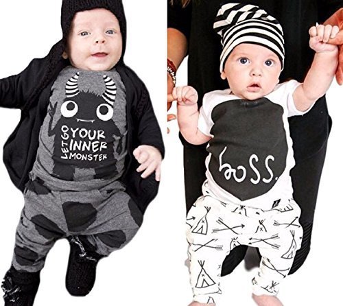 (ケイグラッソ) キッズ ベビー Tシャツ & パンツ 上下 2点 セット ( 半袖 ) モンスター 柄 ウエスト ゴム 子供服 パジャマ 男の子 ボーイズ 70 80 90 100 110 120 (4. 100),キッズパジャマ,男の子,おすすめ