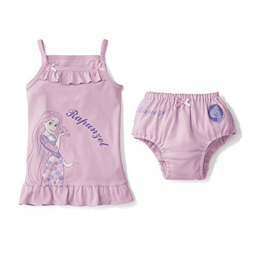 【Disney】ディズニー　【子供肌着・女の子】フリルキャミソール＆フリルショーツ　ラプンツェル　ラベンダー（ラプンツェル）　130,キッズ,キャミソール,