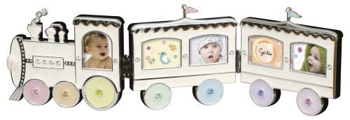 GENTIE ベビーフレーム汽車 アイボリー G-4141N,出産祝い,写真立て,