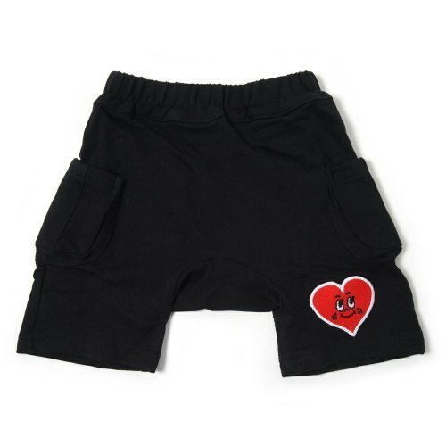 Anak Jujur カーゴ ハーフパンツ ワッペン付き Cargo Half Pants 【ブラック】 【size:100】,ベビー,パンツ,