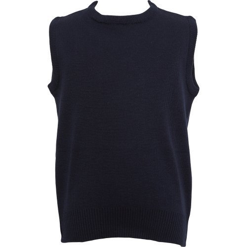 お子様用紺色無地丸首ベスト｜ハッピークローバー,キッズ,ニットベスト,