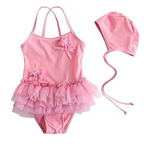 子供　女の子水着　帽子付き水着　保育園　幼児 (110),女の子,子供水着,