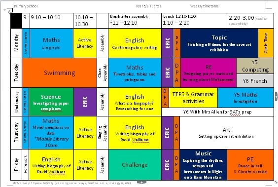 timetable,親子留学,イギリス,小学校