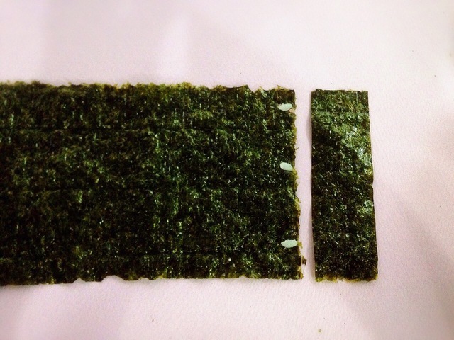 海苔をくっつける,飾り,巻き寿司,巻き方