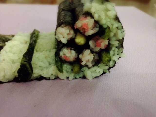 細巻きの花を巻く,飾り,巻き寿司,巻き方