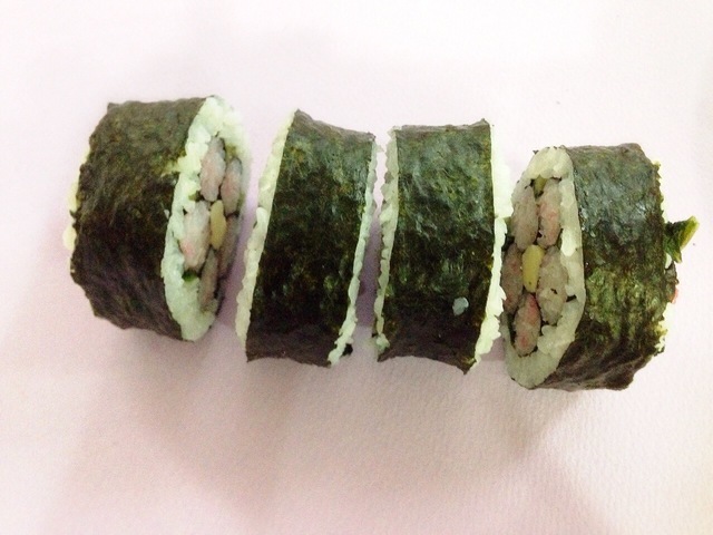 巻き寿司4等分,飾り,巻き寿司,巻き方