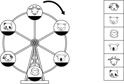 観覧車の問題2,小学校受験,観覧車,推理