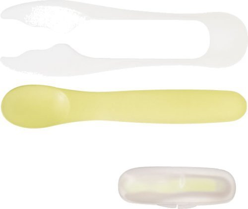 コンビ ベビーレーベル ヌードルカッター & スプーン LT ( レーベルライム ),赤ちゃん,外食,グッズ