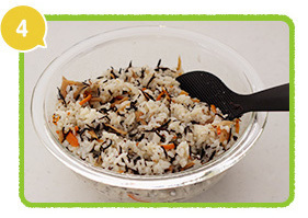 ごはんとすし酢・具を合わせて酢めしを作る,レシピ,いなり,弁当