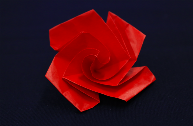 ,折り紙,バラ,折り方