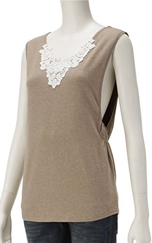 フェアリー らくらく授乳トップス胸元レース ML モカ 綿 241-8101,授乳口付きトップス,選び方,おすすめ