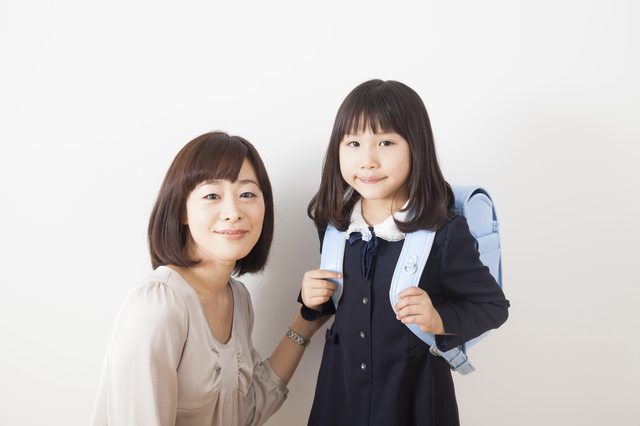 小学生ママランドセル女の子,ママ,入学式,服装