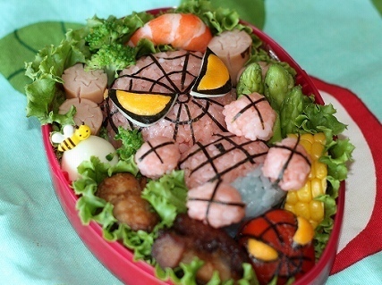 ,スパイダーマン,キャラ弁,かわいい