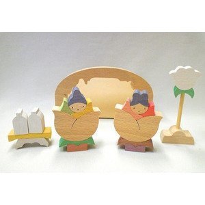 組み木のおひなさま,ひな祭り,初節句,お祝い