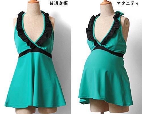 スウィートマミー 胸元フリル バイカラースイムウェア マタニティ水着 ,マタニティ水着,人気,選び方