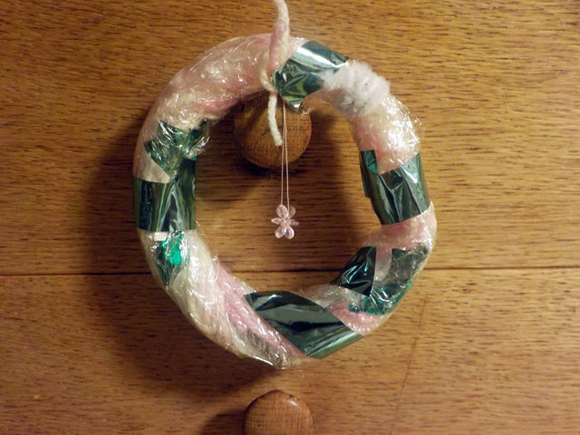 手作りクリスマスリース,手作り,遊び,クリスマスリース