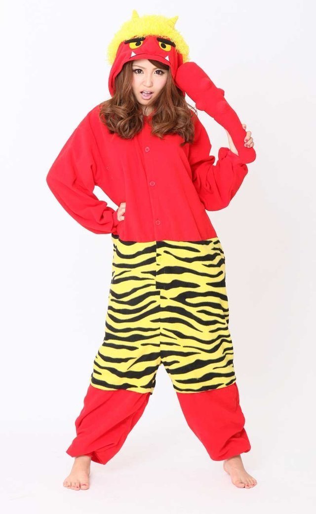 赤オニ 着ぐるみ （大人用）,節分,鬼,衣装