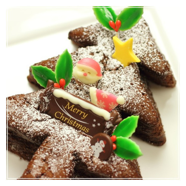 クリスマスツリーのチョコケーキ,クリスマス,ケーキ,子ども