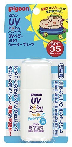 ピジョン UVベビーミルク ウォータープルーフ SPF35 PA+++ 30g (0ヵ月~),子供用,日焼け止め,