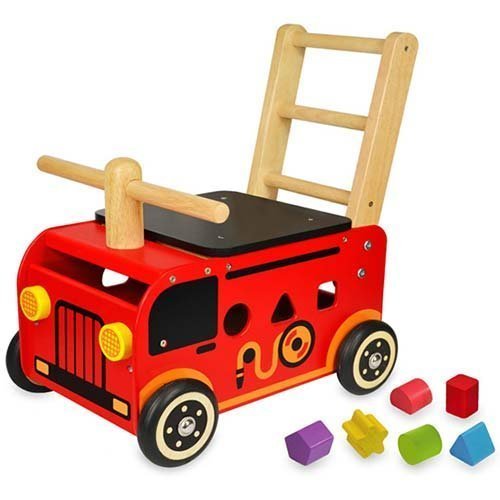 I'mTOY ウォーカー&ライド 消防車 ,出産祝い,男の子,