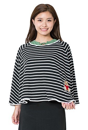 EARTH LEAD (アースリード) 360度見られても安心 授乳ケープ ポンチョ 型 マタニティ 出産祝い フリーサイズ ホワイト ブラック (02.授乳ケープ ブラック),授乳ケープ,おすすめ,