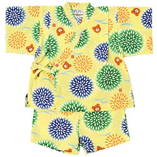 ミキハウス ホットビスケッツ (MIKIHOUSE HOT BISCUITS) 甚平スーツ 72-7513-979 80cm 黄,服,