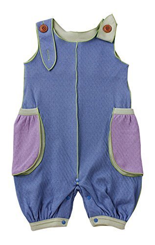 yuga☆バルーン・ロンパース ラピスラズリ染め 70cm - 80cm オーガニックコットン100% 天然染め ベビー 服 子ども服 キッズ 女の子 男の子 兼用 ロンパース アジャスター付き ノースリーブ 肩なし 出産祝い プレゼント 綿100% おもてなし賞受賞!,服,