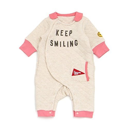 BREEZE(ブリーズ) 2柄4色ニットキルトカバーオール　ベージュ　60cm,服,