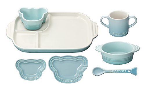 【LE CREUSET（ル・クルーゼ）】 ベビー テーブルウェア ギフトセット ブルー 910427-00-122,出産,祝い,食器