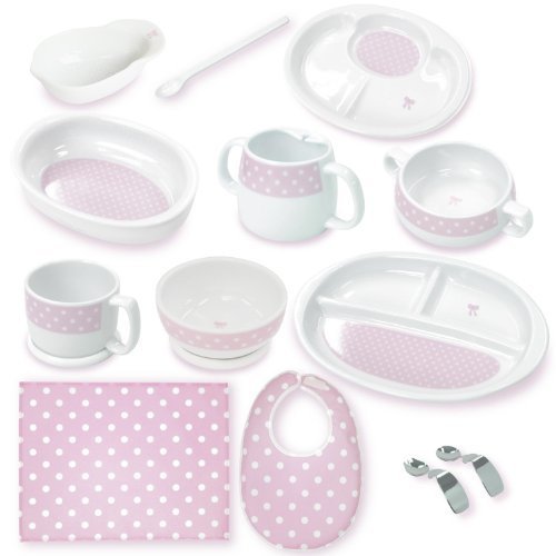 キャンディリボン はじめての食器13点セット 511924 出産祝い お食い初めに 【日本製】,出産,祝い,食器