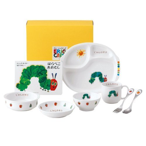 名入れ ニッコー 出産祝い 子供食器 はらぺこあおむし ぱくぱくセット (ランチ皿 ライスボール マグ 小鉢 スプーン フォーク 深皿),出産,祝い,食器