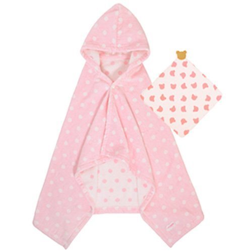 (ミキハウス)MIKIHOUSE バスポンチョセット ピンク 女の子 40-3808-674 ミキハウスファースト,バスローブ,子供,