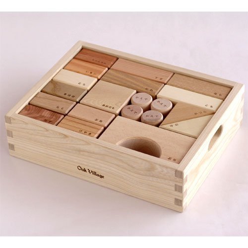 オークヴィレッジ 寄木の積木（木箱入り）,出産祝い,おしゃれ,