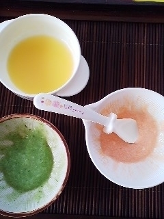 離乳食初期★トマト入り10倍粥 ,離乳食,おかゆ,