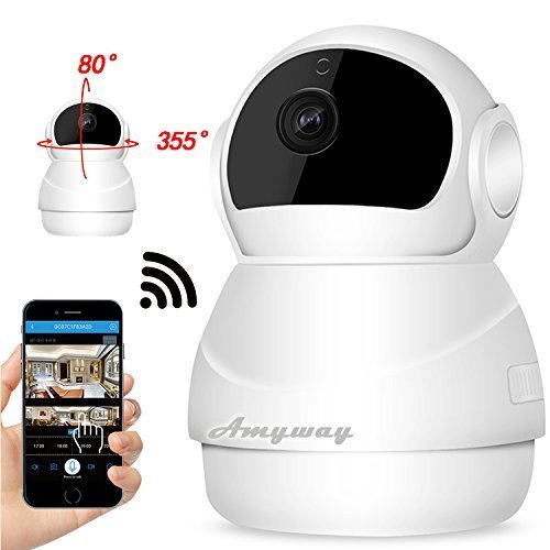 IP 防犯カメラ Amyway WIFI ワイヤレス監視カメラ スマホで遠隔監視・操作 P2P 警報機能 暗視撮影 動体検知 双方向音声 ベビーモニター 日本語説明書,ベビーモニター,