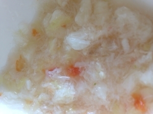 離乳食 タラと野菜のスープ 圧力鍋で,離乳食,たら,