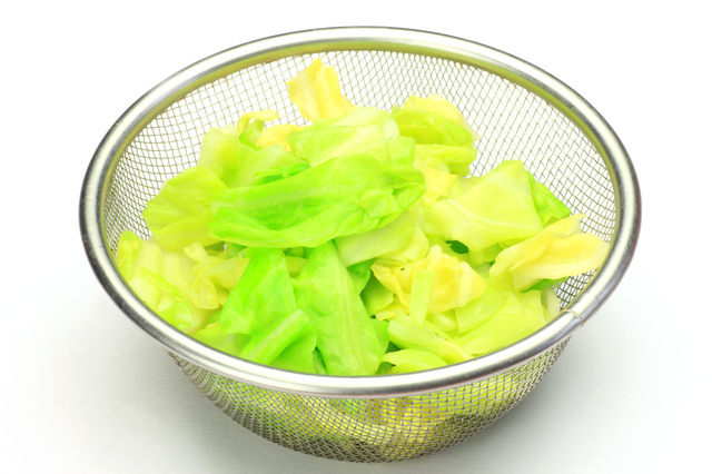 茹でたキャベツ,離乳食,キャベツ,