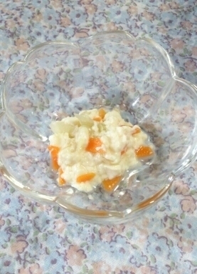 離乳食初期～中期☆人参とキャベツの白和え,離乳食,キャベツ,