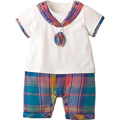 半袖ボディオール(セーラー) 《コンビミニ》 70 オフホワイト,ロンパース,