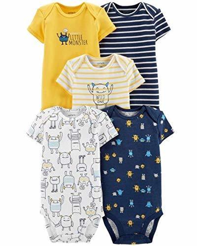 カーターズ 男の子用 ヤッター！バンザイモンスター 半袖ボディースーツ5枚セット ロンパース 70cm 75cm [並行輸入品],ロンパース,