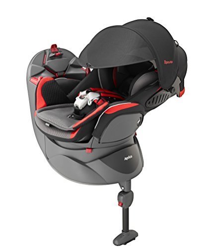 Aprica (アップリカ) フラディア ラクート エレガント カレイドレッドRD 【回転式「平らなベッド」型チャイルドシート】 フレックスシェードSTD装備 + 洗濯機で丸洗い可能ヒップインナーシート付き 93492,チャイルドシート,おすすめ,